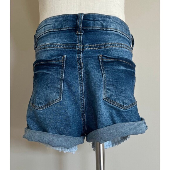 Girls Button Front Denim Jean Shorts w/Adjustable Waist by Vanilla Star sz 12 - Picture 5 of 6